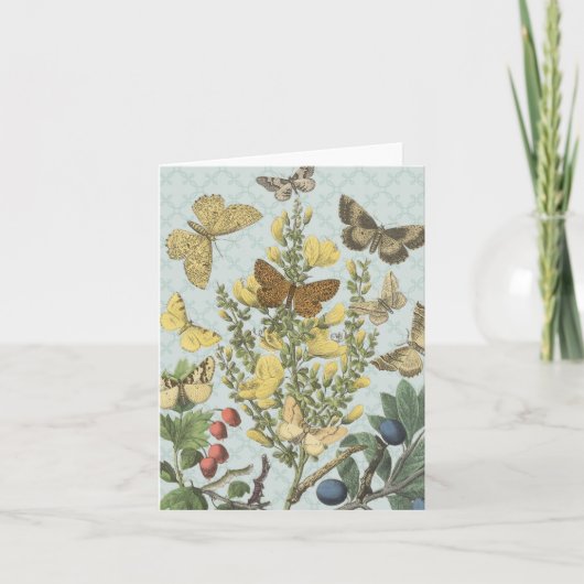 Botanische Vlinders...Notecard Kaart (Voorkant)