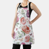 Botanische Vlindertuin Aquarel Bloem Schort (Insitu)