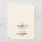 Botanische Vloerbruiloft sparen de Datum Kaart (Achterkant)