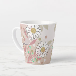 Botanische Vogel Bloem Natuur Latte Mok