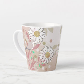 Botanische Vogel Bloem Natuur Latte Mok