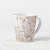 Botanische Vogel Bloem Natuur Latte Mok (Rechterhoek)