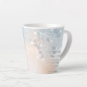 Botanische Vogel Bloemen Natuur Latte Mok (Rechterhoek)