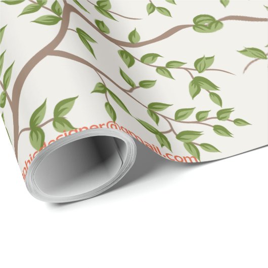 Botanische Vogel Print Inpakpapier | Natuur (Rol Hoek)