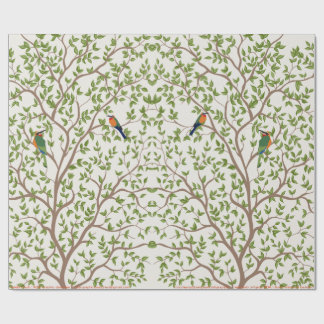 Botanische Vogel Print Inpakpapier | Natuur