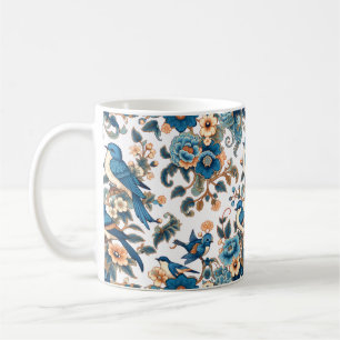 Botanische Vogel William Morris Vintage Illustrati Koffiemok