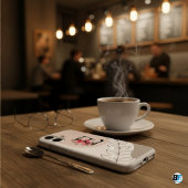 Botanische vorm Boho Retro met naam 1e hoofdstad E Case-Mate iPhone Case