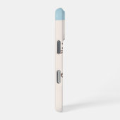 Botanische vorm Boho Retro met naam 1e hoofdstad O iPhone Hoesje (Rechterkant)