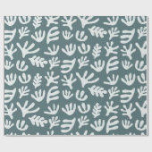 Botanische vormen Boho Matisse Cutout Patroon Cadeaupapier (Vlak)