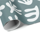 Botanische vormen Boho Matisse Cutout Patroon Cadeaupapier (Rol Hoek)