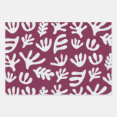 Botanische vormen Boho Matisse Cutout Patroon Inpakpapier Vel (Voorkant 3)