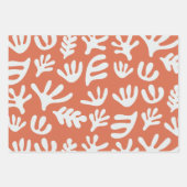 Botanische vormen Boho Matisse Cutout Patroon Inpakpapier Vel (Voorkant 2)