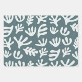 Botanische vormen Boho Matisse Cutout Patroon Inpakpapier Vel (Voorkant)