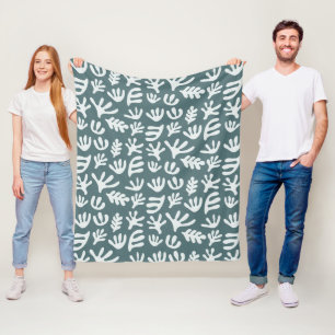 Botanische vormen Matisse Cutout Pattern Fleece Bl