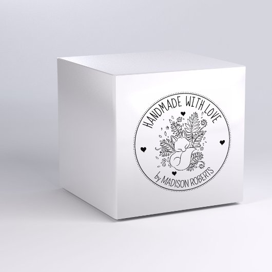 Botanische vos, aangepast met liefde, rubberstempel