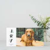 Botanische Vreugde Pootafdruk | Huisdier Foto Feestdagenkaart (Staand voorkant)