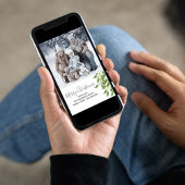 Botanische vrolijke kerst één foto feestdagenkaart