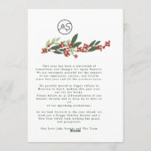 Botanische Vrolijke Kerstmis Foto & Logo Business Feestdagenkaart (Achterkant)