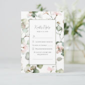 Botanische Waltercolor Wedding Response Kaart (Staand voorkant)