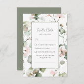 Botanische Waltercolor Wedding Response Kaart (Voorkant / Achterkant)