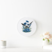 Botanische wandklok | Bloemendecoratie voor thuis (Huis)