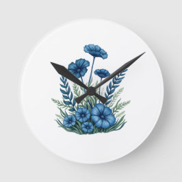 Botanische wandklok | Bloemendecoratie voor thuis