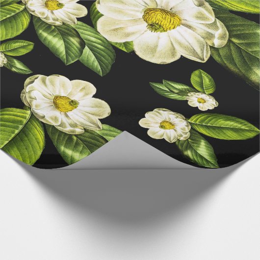 Botanische wappapier van Magnolia Flowers Cadeaupapier (Hoek)