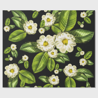 Botanische wappapier van Magnolia Flowers Cadeaupapier