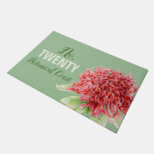 Botanische waratah rode bloem deurmat (Schuin)