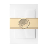 Botanische wasverzegeling in reliëf bladeren goude uitnodigingen wikkel (Voorkant Voorbeeld)