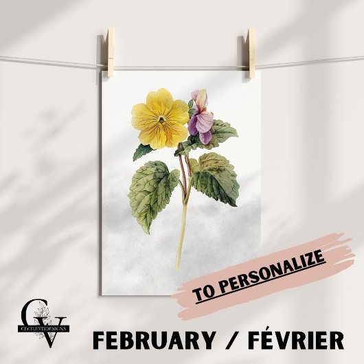Botanische waterbotanische bloem poster