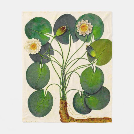 botanische waterloperbak fleece deken (Voorkant)