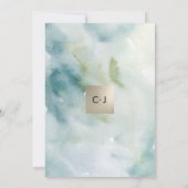 Botanische Waterverf Aangepaste bruiloft Kaart (Achterkant)