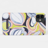 Botanische Waterverf Abstracte Art Name Phone case (Achterkant (horizontaal))