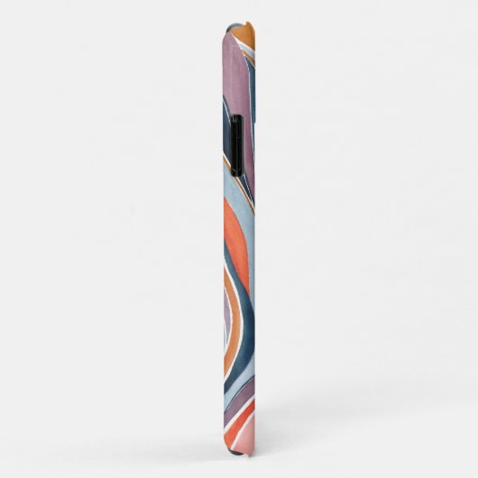 Botanische Waterverf Abstracte Art Name Phone case (Achterkant/rechts)