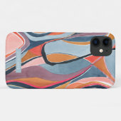 Botanische Waterverf Abstracte Art Name Phone case (Achterkant (horizontaal))