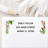 Botanische Waterverf Adreslabel Groen rood Etiket (Insitu)