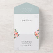 Botanische Waterverf All In One Uitnodiging (Buitenkant)