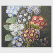  botanische Waterverf Art Auriculas Cadeaupapier (Vlak)