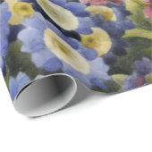  botanische Waterverf Art Auriculas Cadeaupapier (Rol Hoek)