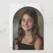 Botanische Waterverf Bar Bat Mitswa Boog Foto Kaart (Achterkant)