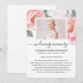 Botanische Waterverf Begrafenissympathie Gedicht K Bedankkaart (Voorkant / Achterkant)