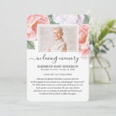 Botanische Waterverf Begrafenissympathie Gedicht K Bedankkaart (Staand voorkant)