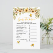 Botanische Waterverf bijen raden prijsspel (Staand voorkant)