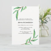 Botanische Waterverf bladeren | afstudeerfeest Kaart (Staand voorkant)