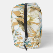 Botanische waterverf blauw wit goud lelie bloemen toilettasje (Rechts)