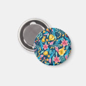 Botanische waterverf: bloemen, bladeren ornament. magneet (Voorkant / Achterkant)