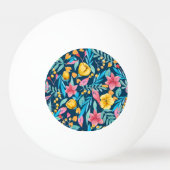 Botanische waterverf: bloemen, bladeren ornament. pingpongbal (Achterkant)