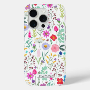  Botanische Waterverf Bloemen iPhone 15 Pro Case