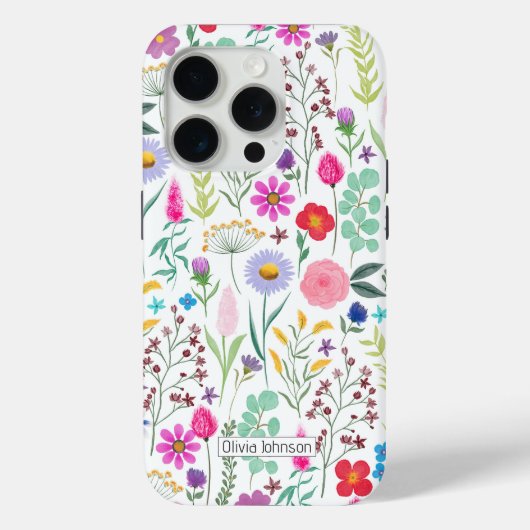  Botanische Waterverf Bloemen Case-Mate iPhone Case (Achterkant)